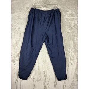Starter Mens Track Pants Navy Blue Windbreaker Ankle Zip Large L 36-38 RN 70892